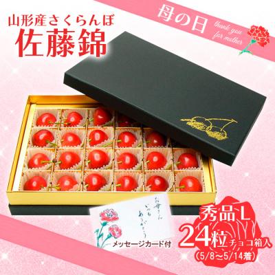 ふるさと納税 山形市 ★母の日★さくらんぼ 佐藤錦 L 24粒[令和8年産先行予約]FS25-545