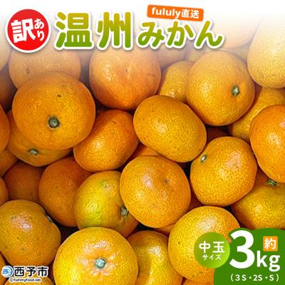 ふるさと納税 西予市 fululy直送温州みかん訳あり約3kgわけあり サイズ 混合 中玉