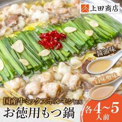 ふるさと納税 福智町 お徳用もつ鍋(油味・白味噌味/各4〜5人前)