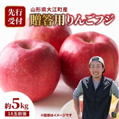 ふるさと納税 大江町 [先行受付]大江町産 贈答用リンゴふじ約5kg 18玉前後[11月下旬発送予定]067-004