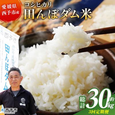ふるさと納税 西予市 <令和7年産 愛媛県西予市産 コシヒカリ 田んぼダム米 10kg 3回定期便