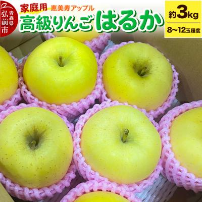 ふるさと納税 弘前市 りんご [高級りんご・はるか]はるか 約3kg [家庭用]|24_eba-030301