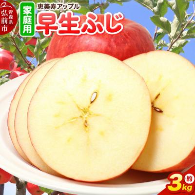 ふるさと納税 弘前市 りんご [一足早くふじの味]早生ふじ[家庭用]約3kg 先行受付|24_eba-040301