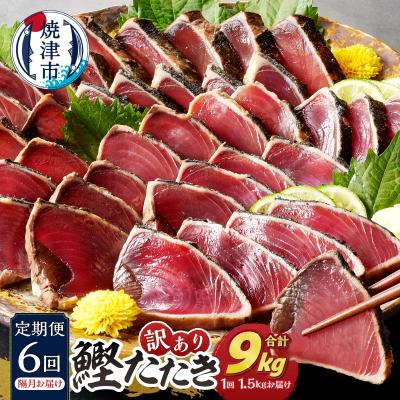 ふるさと納税 焼津市 [定期便 6回]かつおたたき訳あり焼津鰹自社船焼津かつおのたたき1.5kg(隔月)(a60-037)