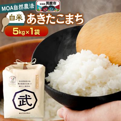 ふるさと納税 男鹿市 [栽培期間中農薬不使用]令和7年産 あきたこまち 白米 5kg×1袋|23_nhv-020101