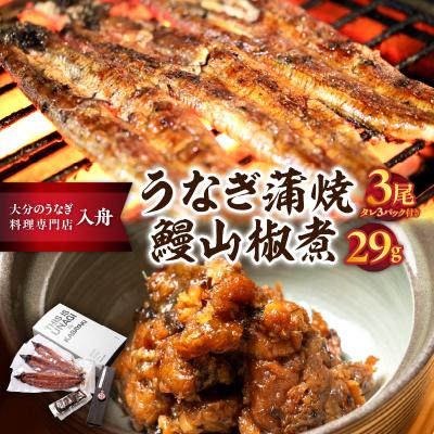 ふるさと納税 大分市 [お歳暮ギフト]うなぎ料理入舟 蒲焼3尾+鰻山椒煮[12月13日〜20日内お届け]_E07007-O