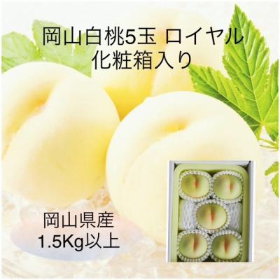 ふるさと納税 和気町 [令和8年発送・先行予約]岡山県産 白桃5玉(合計1.5kg以上)VT-1