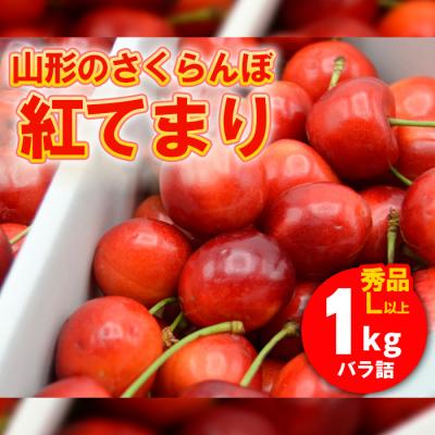ふるさと納税 山形市 さくらんぼ 紅てまり 1kg L以上 バラ詰 [令和8年産先行予約]FS25-526