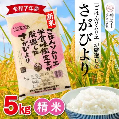 ふるさと納税 神埼市 [令和7年産 新米]ごはんソムリエが厳選 白米 さがびより 5kg(H063144)
