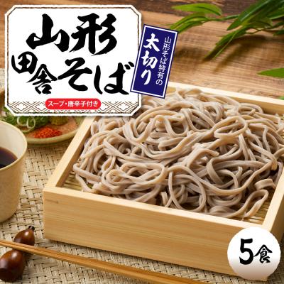 ふるさと納税 東根市 山形田舎そば 「5食入り」 山形県 東根市 神町食品提供 hi095-006