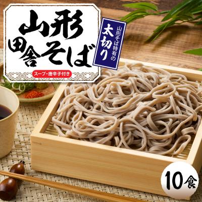 ふるさと納税 東根市 山形田舎そば「10食入り」 山形県 東根市 神町食品提供 hi095-007