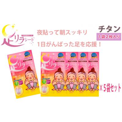 ふるさと納税 名古屋市 足リラシート 1袋(2枚入り)×5袋セット [チタン] 天然樹液シート フットケア
