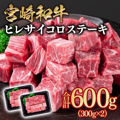 ふるさと納税 西都市 宮崎和牛ヒレサイコロステーキ計600g(300g×2)ya[2927]