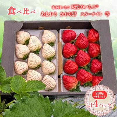 ふるさと納税 小郡市 白いちご・あまおう・かおり野・スターナイトなど各1パック[No5354-2307]