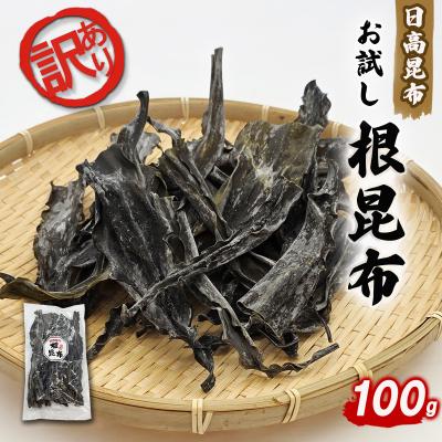 ふるさと納税 新ひだか町 訳あり お試し日高昆布 根昆布100g