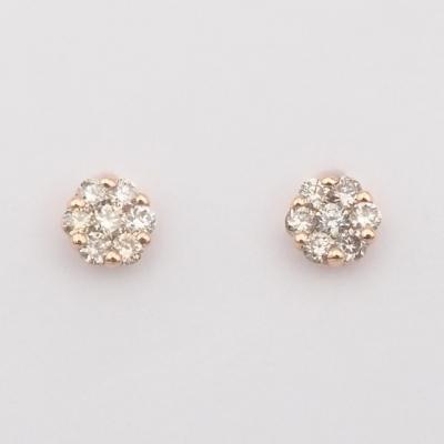 ふるさと納税 甲府市 K18PG 0.2ct ダイヤモンド ピアス