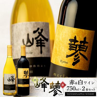ふるさと納税 立科町 たてしなップル 白ワイン峰シャルドネ2022・赤ワイン蓼メルロー2021