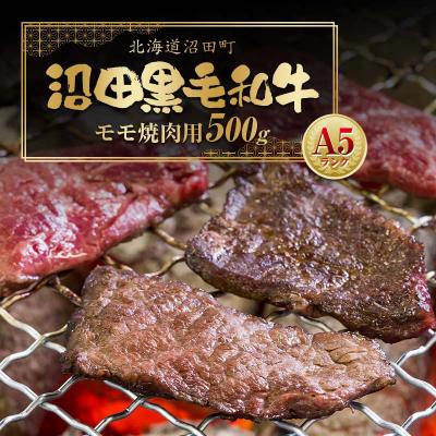 ふるさと納税 沼田町 幻の沼田黒毛和牛 A5ランク モモ 焼肉用 500g n-0104