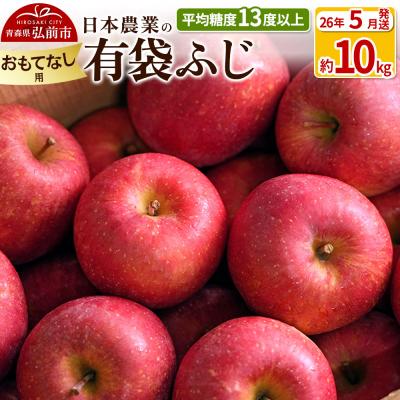 ふるさと納税 弘前市 [26年5月出荷] 有袋ふじ 約10kg おもてなし用 CA貯蔵|24_nng-491001bl