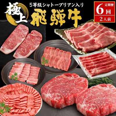 ふるさと納税 東白川村 5等級シャトーブリアン入り 飛騨牛極上定期便 全6回 すき焼き しゃぶしゃぶ ステーキ 養老ミート