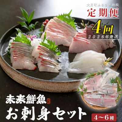 ふるさと納税 大月町 [定期便4回]旬のお刺身用柵セット 4〜6種 高知県 海鮮 盛り合わせ 食べ比べ 鮮度抜群 グルメ