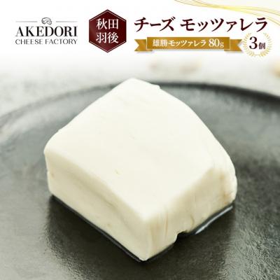 ふるさと納税 羽後町 チーズ モッツァレラ「雄勝モッツァレラ80g」3個
