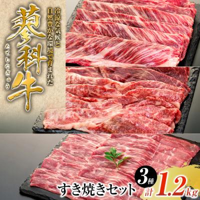 ふるさと納税 立科町 蓼科牛すき焼きセット1(肩ローススライス・ウデスライス・モモスライス)