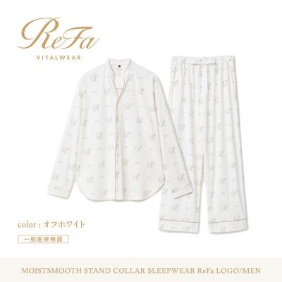 ふるさと納税 名古屋市 [オフホワイト M]リファ バイタルテック モイストスムース スタンドカラースリープウェア/MEN