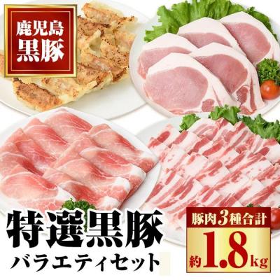 ふるさと納税 肝付町 特選黒豚バラエティセット(約1.8kg)