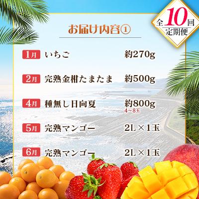 ふるさと納税 宮崎県 【10回定期便】南国宮崎産人気フルーツ詰め合わせ(E-3コース M700) |  | 01
