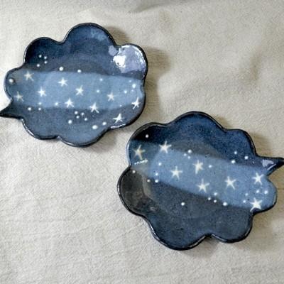 ふるさと納税 宗像市 吹き出しの皿 星空 2枚セット[716]
