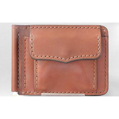 ふるさと納税 五城目町 コインケース付 札バサミ(ブラウン)90×125×20mm