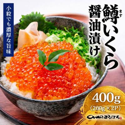 ふるさと納税 名古屋市 いくら 醤油漬け 400g(200gx2P)  鱒の卵 化粧箱入 尾張まるはち | 