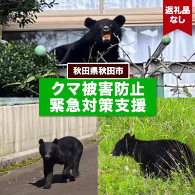 ふるさと納税 秋田市 [返礼品なし]秋田県秋田市 クマ被害防止緊急対策支援|15_asy-05xxxx