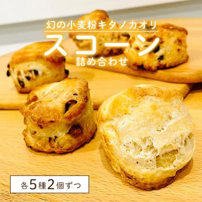 ふるさと納税 岩見沢市 幻の小麦粉キタノカオリ(岩見沢産)を使用したスコーン(5種×各2個入り)