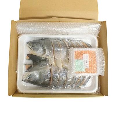 ふるさと納税 根室市 【北海道根室産】時しらず鮭1.5kg・いくら醤油漬け50g F-42013の画像