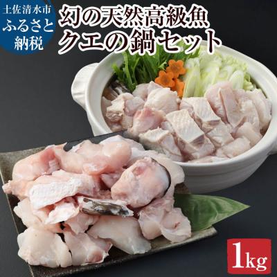 ふるさと納税 土佐清水市 鍋用天然クエ切り身(冷凍1kg1パック)海鮮鍋 冷凍 寄せ鍋 煮付け クエしゃぶ [R00639]