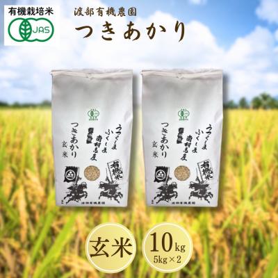 ふるさと納税 南相馬市 JAS有機米 つきあかり 玄米 10kg (5kg ×2袋)令和7年産 新米 | 有機 渡部有機農園