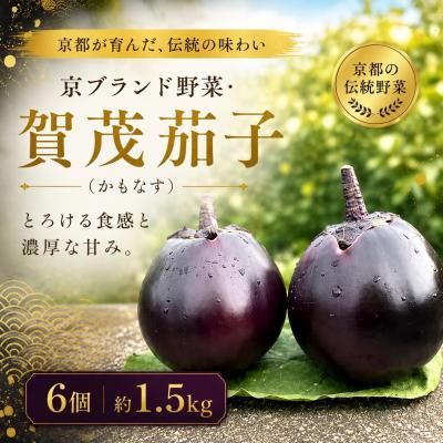 ふるさと納税 京都市 京ブランド野菜・賀茂茄子(かもなす) 6個 約1.5kg |京都 野菜 人気セット
