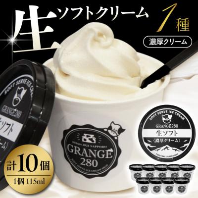 ふるさと納税 豊富町 生ソフトクリーム[濃厚クリーム]計10個