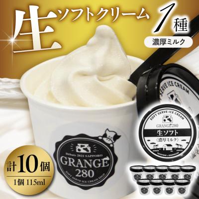 ふるさと納税 豊富町 生ソフトクリーム[濃厚ミルク]計10個