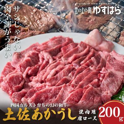 ふるさと納税 梼原町 低温でも脂身がとろける土佐あかうし焼肉用肩ロース 200g