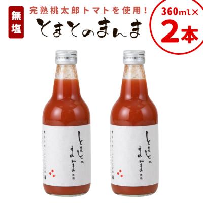 ふるさと納税 東白川村 水 食塩 保存料不使用! 無塩 無添加 とまとのまんま 360ml 2本 濃厚 トマトジュース
