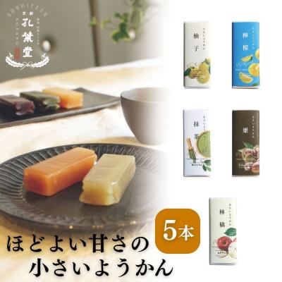 ふるさと納税 京都市 [孔葉堂]一口サイズの可愛いようかん5種セット | 京都 ようかん 人気