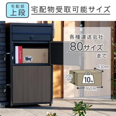 ふるさと納税 三条市 ポスト一体型 二段宅配ボックス レシーボ 木目調 鍵付き 戸建住宅用 日本製 【050S031】 |  | 02