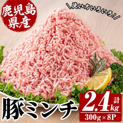 ふるさと納税 いちき串木野市 鹿児島県産 豚 ミンチ セット 計2.4kg!(300g×8パック)冷凍 国産 小分け