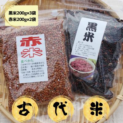 ふるさと納税 大崎市 古代米(黒米・赤米)セット 200g×5袋 米 お米 ごはん 健康食品 小分け おにぎり お弁当