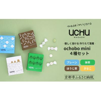 ふるさと納税 京都市 [UCHU wagashi]作り立て落雁ochobo mini 4種セット