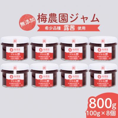ふるさと納税 南相馬市 梅農園ジャム 800g(100g×8個) 梅ジャム 国産 無添加 露茜 相馬アグリ cm001-ac