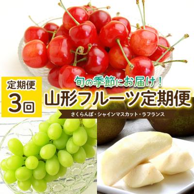 ふるさと納税 山形市 [定期便3回]山形のフルーツ定期便[令和8年産先行予約]FS25-636